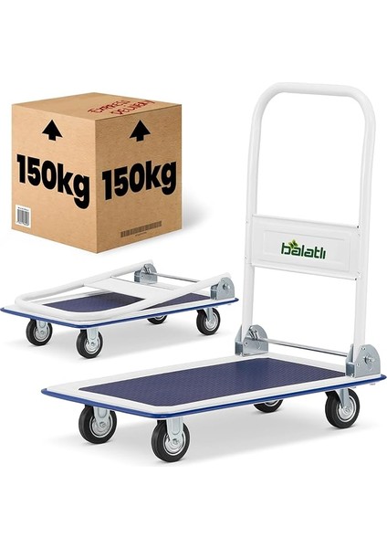 Profesyonel Katlanabilir Paket ve Koli Taşıma Arabası 150 kg