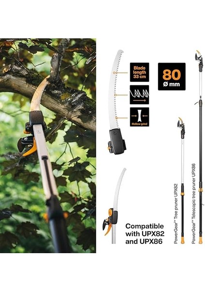 Bypass Zürafa UPX82 ve UPX86 Için Ağaç Testeresi, Sertleştirilmiş Çelik, Uzunluk: 46 Cm, Siyah/gümüş, 1023633 fırsatları