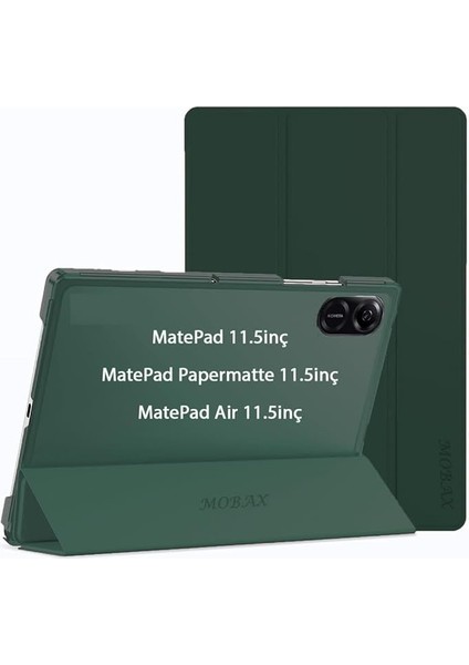 Matepad Air 11.5 Inç ile Uyumlu Kılıf Pu Deri Smart Standlı Case Koyu Yeşil