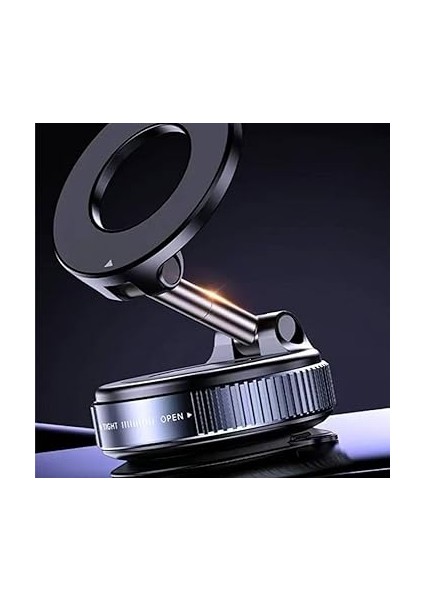 Araç Telefon Tutucu Vakumlu Katlanır Ayna-Cam-Araba Manyetik Araç Tutucu (Siyah) Süper Güçlü Alüminyum Gövde Orjinal modelleri