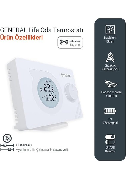 HT220 Rf Kablosuz Oda Termostatı (Beyaz) modelleri