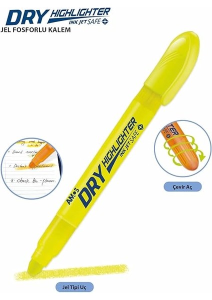 Kalem Fosforlu Jel Dry Hl 4'lü Poşet fırsatları