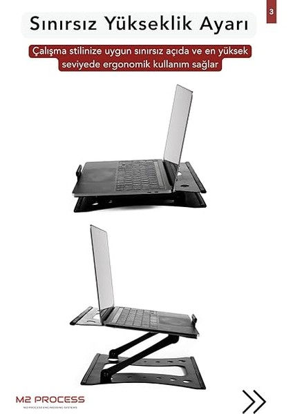 Unlımıted - Tüm Modellerle Uyumlu Sınırsız Kademeli Çelik Notebook Laptop Standı Yükseltici Altlık fırsatları