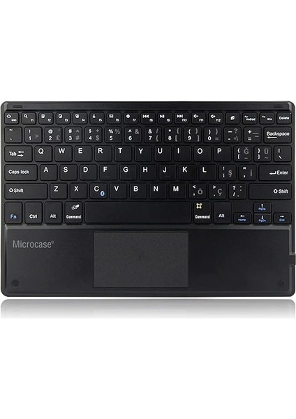 Tablet ve Telefonlar Için Şarjlı Touchpadli Türkçe Bluetooth Klavye - AL2724 Siyah