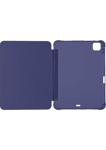 Pro 11 Inç M4 2024 Ile Uyumlu Kılıf Üçgen Katlanabilir Kalem Şarj Bölmeli Kılıf A2836 A2837 A3006 Lacivert fiyatları
