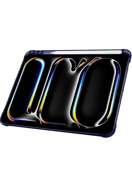 Pro 11 Inç M4 2024 Ile Uyumlu Kılıf Üçgen Katlanabilir Kalem Şarj Bölmeli Kılıf A2836 A2837 A3006 Lacivert fırsatları