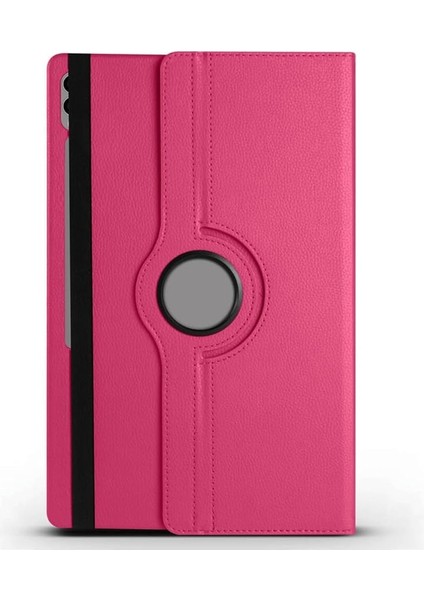 Galaxy Tab S10 Ultra Uyumlu 14,6 Inç 360 Dönebilen Standlı Kılıf Pembe Koyu