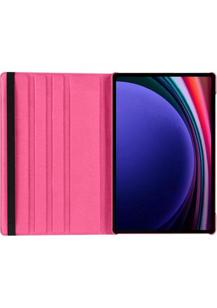Galaxy Tab S10 Ultra Uyumlu 14,6 Inç 360 Dönebilen Standlı Kılıf Pembe Koyu fiyatları