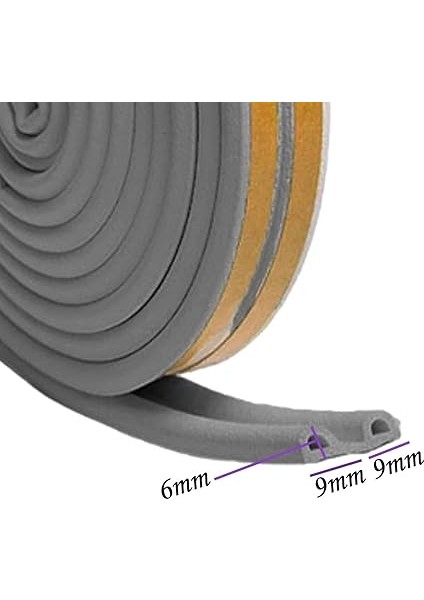 10 Metre (5x2=10 Metre) Yapışkanlı Gri Kapı Pencere Bandı Fitili Soğuk Izolasyon Kauçuk Bantları indirimleri