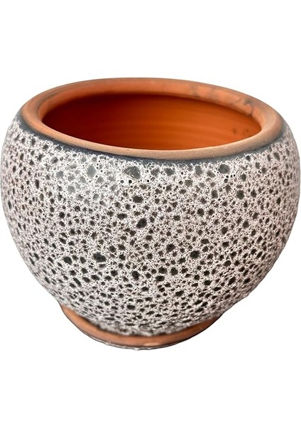 Tasarımı Ev Dekorasyon Krem Kahve Şekilli Artistik Çift Sırlı Iç ve Dış Mekan Kullanımlı Tabaklı Toprak Terrakota Saksı Saksılık Salon Çiçeklik modelleri