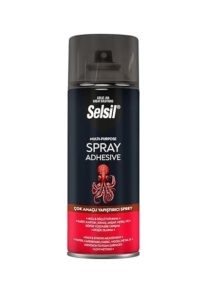 Çok Amaçlı Yapıştırıcı Sprey, Kumaş, Sünger, Kauçuk, Halı, Deri, Ahşap, Karton, Kağıt ve Plastik Için Aerosol Genel Amaçlı Sprey Yapıştırıcı