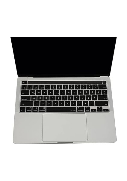 MacBook Klavye Koruyucu Silikon Film Us Ingilizce Amerikan-Return-Enter-Için Türkçe Çeviri Baskı Touchbar Pro 13-16 Inç A2251 A2289 A2338 A2141 Uyumlu, Ultra Ince Yıkanabilir Siyah modelleri