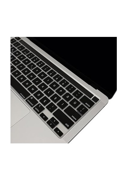 MacBook Klavye Koruyucu Silikon Film Us Ingilizce Amerikan-Return-Enter-Için Türkçe Çeviri Baskı Touchbar Pro 13-16 Inç A2251 A2289 A2338 A2141 Uyumlu, Ultra Ince Yıkanabilir Siyah fırsatları