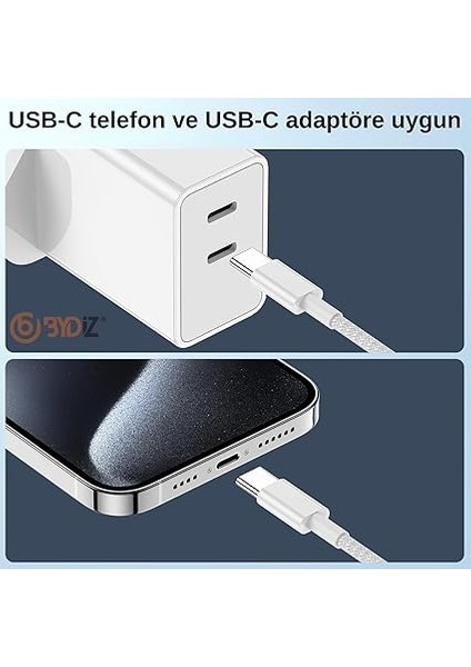 iPhone 16/15 /pro/max/plus/ipad/mac USB C To USB C Mfi Onaylı Çip 60W 120W Iphone Hızlı Şarj Kablosu modelleri