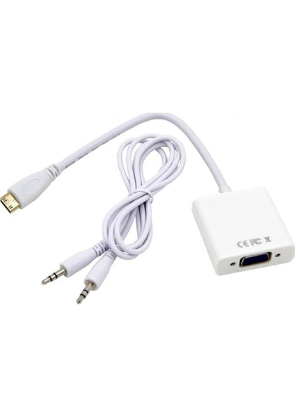 HDMI To VGA Ses Destekli Çevirici Dönüştürücü Adaptör