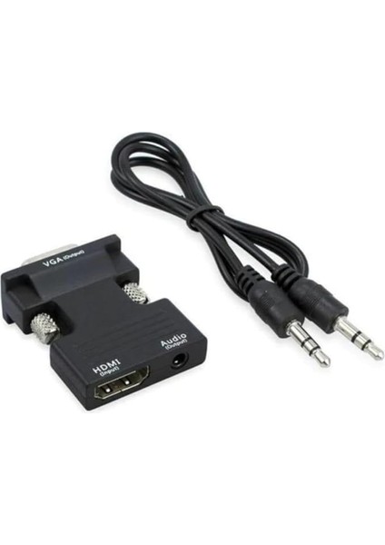 Ses Destekli HDMI To VGA Dönüştürücü Adaptör