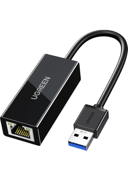 USB 3.0 RJ45 Ethernet Adaptörü 1000MBPS Mac Os ile Uyumlu Windows 10 8 7 Linux Pc Dizüstü Bilgisayar Switch Vb. (Siyah)