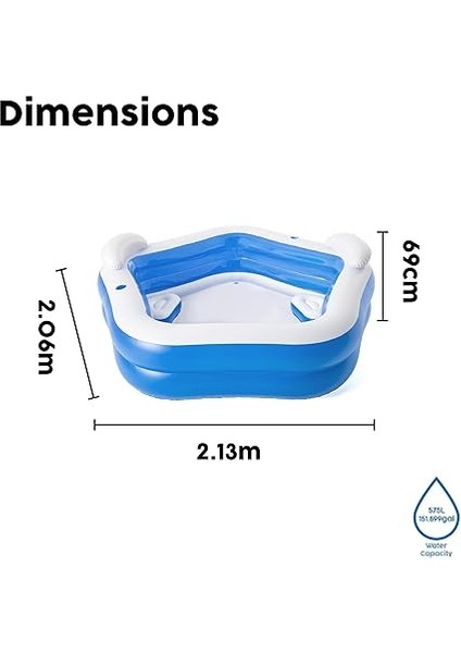 Aile Tipi Havuzu Eğlence 213 x 206 x 69 cm modelleri