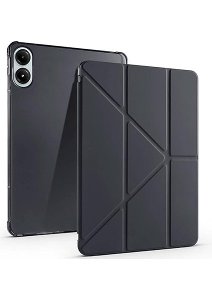 Xiaomi Redmi Pad Pro ile Uyumlu Kılıf Tri Folding Silikon Kalem Bölmeli Katlanabilir Standlı Pu Deri Yumuşak Kapak, Tablet Kılıfı [kalem Alanı, Akıllı Kapak, Uyku Modlu] - Siyah fiyatları