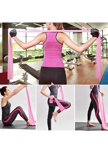 Pilates Direnç Lastiği – 90X7,5 cm Farklı Dirençlerde Pilates Bandı Seti 1 Adet modelleri