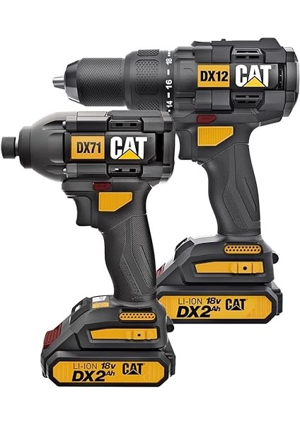 DX12K 18VOLT/2.0AH Li-Ion Çift Akülü Kömürsüz Profesyonel Şarjlı Darbeli Matkap + DX71 Kömürsüz Darbeli Tornavida Kombo Set fiyatları