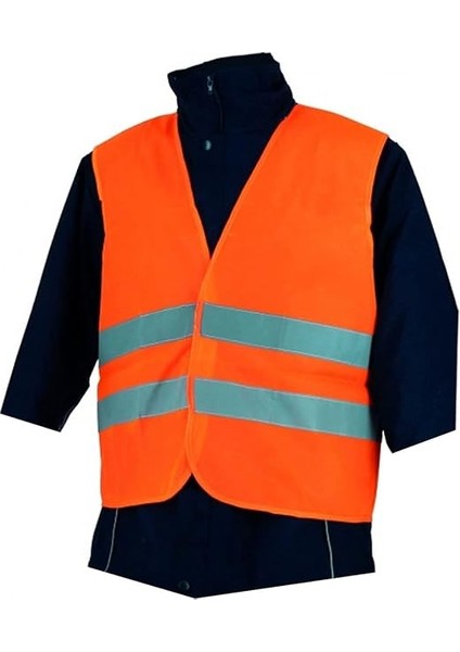 Yeleği Fosforlu 5 cm Reflektörlü Turuncu Görevli Işçi Güvenlik Yeleği fiyatları