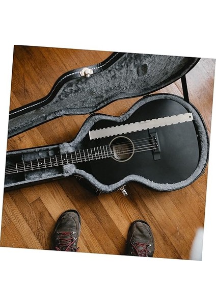 2 Adet Gitar Boyun Cetveli Gitar Yarıçapı Ölçer Gitar Kurulum Araç Kiti Müzik Aleti Cetveli Müzik Aleti Aracı Düz Gitar Cetveli Ölçü Aleti Paslanmaz Çelik Teller Plastik fırsatları