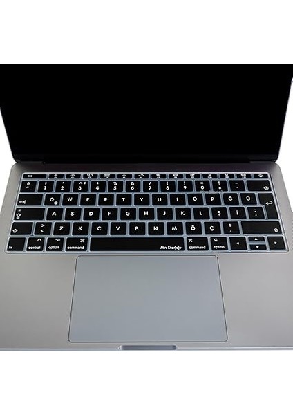 MacBook 12 A1534 & Pro 13 A1708 Türkçe Q Klavye Koruyucu, Silikon Ultra Ince, Iso “ters L” Enter Uyumlu, Yıkanabilir Toz-Sıvı Koruma, Sessiz Yazım (2015–2017) Siyah modelleri