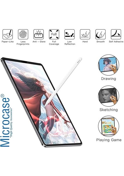 Lenovo Yoga Tab Plus TB520FU 12.7 Inch Tablet ile Uyumlu Tablet Paper Like Pencil Destekli Kağıt Hissi Veren Mat Ekran Koruyucu - AL3289 fiyatları