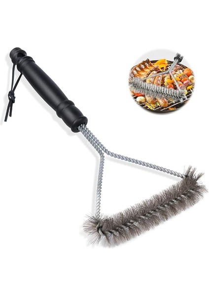 Barbekü Fırçası, Izgara Temizleme Fırçası, Paslanmaz Çelik, Ekstra Uzun Mangal Temizleme Fırçası, Gazlı Izgara Barbekü