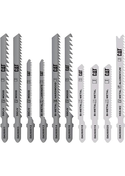 DA06903 Profesyonel Metal/ahşap Hassas/kaba Kesim Dekupaj Testere Ucu 10 Parça modelleri