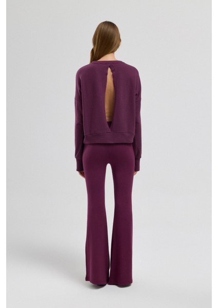 Luna %100 Pamuk Sırt Pencereli Sweatshirt