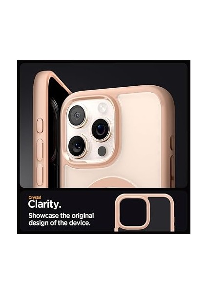 iPhone 16 Pro Max ile Uyumlu Ince Magsafe Kılıf Ultra Hybrid Sararma Karşıtı Duraclear Hava Kanalı Teknolojisi Askeri Sınıf Koruma Magfit Rose Şeffaf Kapak - ACS08690 fırsatları