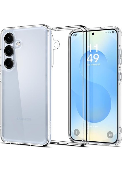 Galaxy S25 ile Uyumlu Ince Kılıf Ultra Hybrid Sararma Karşıtı Duraclear Hava Kanalı Teknolojisi Askeri Sınıf Koruma Crystal Clear Şeffaf Kapak - ACS09006