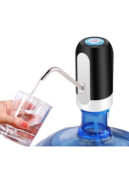 Nesil USB Type-C Şarjlı Damacana Su Pompası, Otomatik Içme Suyu Pompası, Beyaz