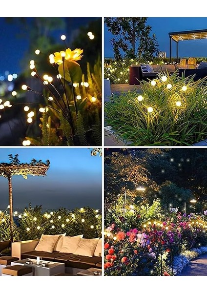 Ateşböceği Işıkları Güneş Enerjili Dış Mekan, Güneş Enerjili Ateşböceği Işıkları, 2pack Ateş Sineği Solar Bahçe Işıkları, Su Geçirmez Sallanan LED Güneş Dekoratif Işıklar Bahçe Çim Için Çubuk indirimleri