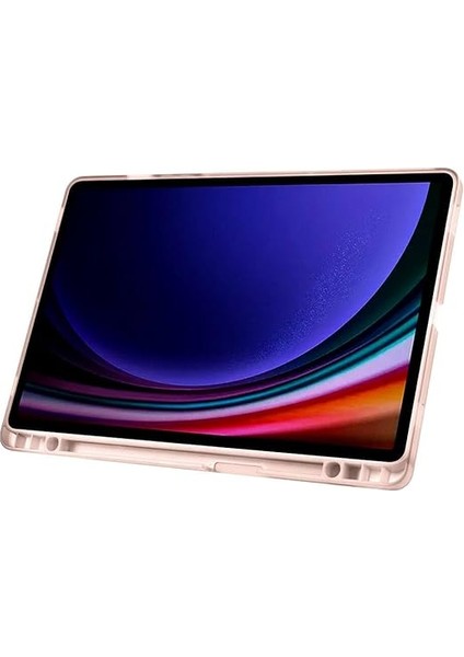 Samsung Galaxy Tab S9 ile Uyumlu Kılıf Tri Folding Silikon Kalem Bölmeli Katlanabilir Standlı Pu Deri Yumuşak Kapak, Tablet Kılıfı [kalem Alanı, Akıllı Kapak, Uyku Modlu] - Mor modelleri
