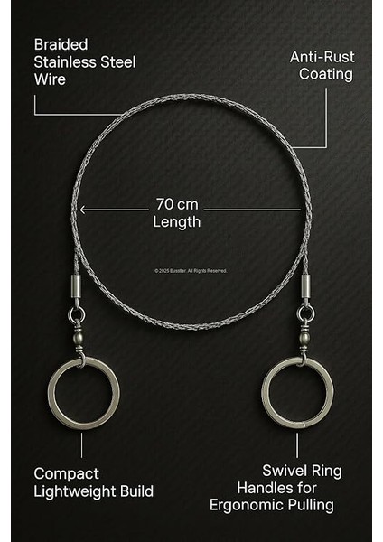 Taşınabilir Çelik Tel Testere, Kamp, Doğa Yürüyüşü, Hayatta Kalma Testere, 70 Cm, Paslanmaz, Yüksek Dayanıklı, Acil Durum Kesici, El Aleti, Kompakt, Hafif, Seyahat Tipi Ip Testere indirimleri