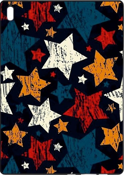Accessories Lenovo P10 10.1 Inç Yıldızlar Silikon Baskılı Arka Kapak