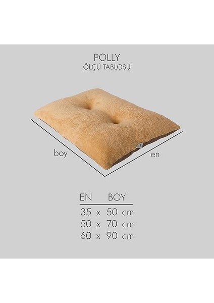 Polly Kedi ve Köpek Minderi 35X50 Açık Bej & Bej - Çift Taraflı Minder, Yıkanabilir, Mevsime Uygun, Well Soft Kumaşlı, Rahat Pet Yatağı fırsatları