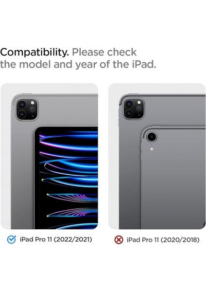 iPad Pro 11 Inç (2022 / 2021 / 2020 / 2018) ile Uyumlu Kılıf Smart Fold Black - ACS02887 fiyatları