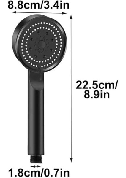 Turbo Fan Lite El Duşu Handshower, Siyah indirimleri