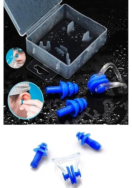 Sporcu Yüzücüler Için Silikon Kulak ve Burun Tıkacı Silikon Kulak ve Burun Tıkacı Klipsi Havuz Seti fiyatları