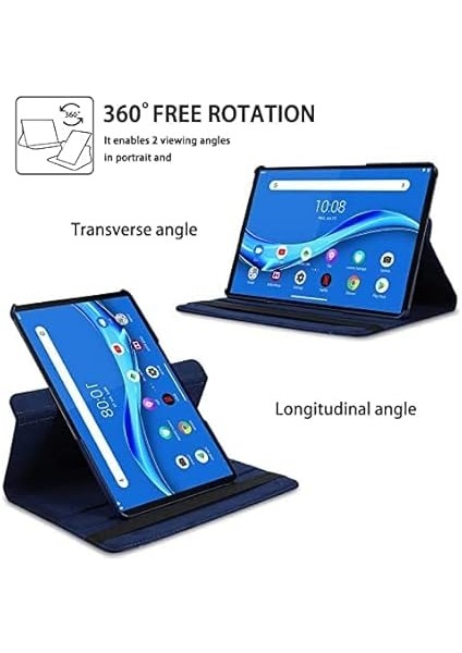 iPad 2022 10.9 (10.nesil) Kılıf 360 Tablet Deri Kılıf Tablet Kılıfı Dönerli Standlı Kılıf Darbe Emici Lacivert fiyatları