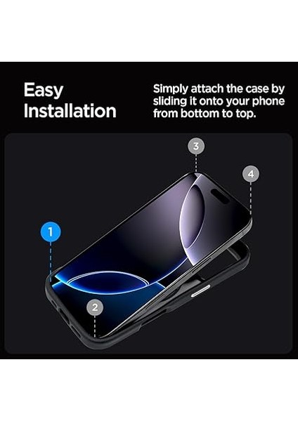 iPhone 16 Pro Max ile Uyumlu Magsafe Kılıf Enzo Aramid Hava Kanalı Teknolojisi Askeri Sınıf Koruma Magfit Black Natural Dokulu Yüzey Kapak - ACS08501 modelleri