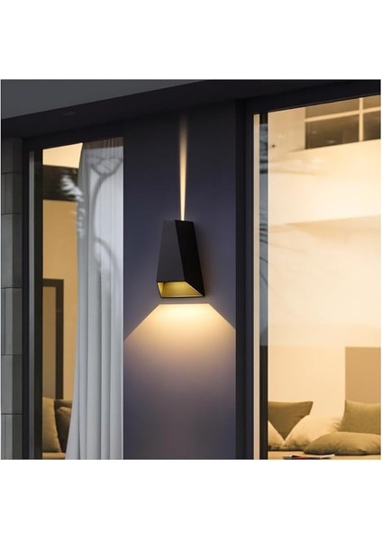 6W Çift Taraflı LED Aplik – 3200K Sıcak Işık, 220V, 350 Lümen, IP54 Su Geçirmez, 110X175 Mm, 100° Işık Açısı