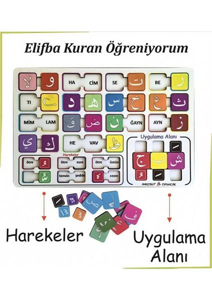 Ahşap Elifba Öğrenme Seti, Kolay ve Eğlenceli Okuma Deneyimi fiyatları