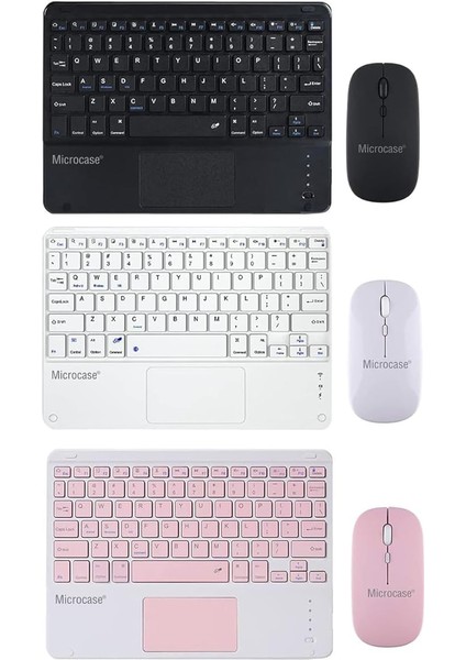 Tablet ve Telefonlar Için Türkçe Q Bluetooth Touchpad Klavye ve Mouse Set - AL3560 (Beyaz)