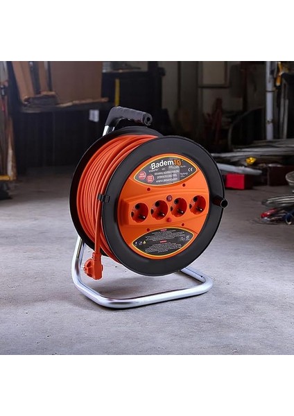 Cca Uzatma Kablosu 3x2.5 mm 30 Metre 4 Prizli Monofaze Termal Sigortalı Plastik Seyyar
