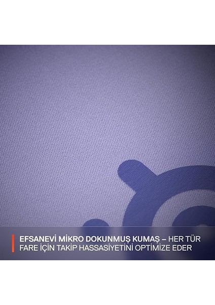 Qck Fare Altlığı (Orta) – Lavanta – Alt Tarafta Kaymaz Kauçuk Kaplama – En Iyi Izleme – Oyun Sensörleri Için Optimize Edilmiştir – 320 mm x 270 mm – Fps, Mobas, Rts, Mmo modelleri